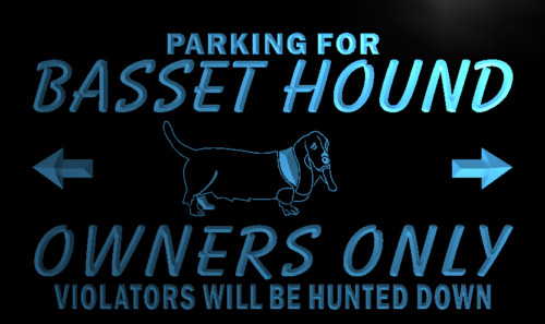Basset Hound Owners Only Neon Light Sign